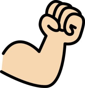 力こぶしのイラスト